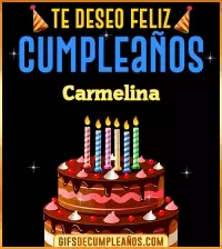GIF Te deseo Feliz Cumpleaños Carmelina